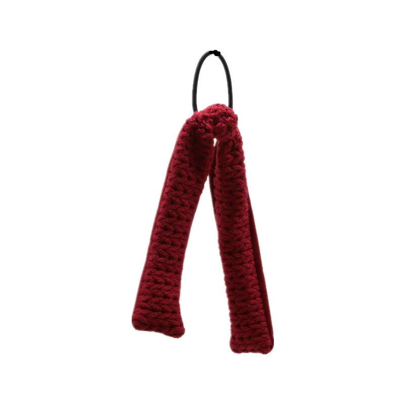 NEW WINTER cable knitted braided style long tail headband scruchy fashion hair accessories