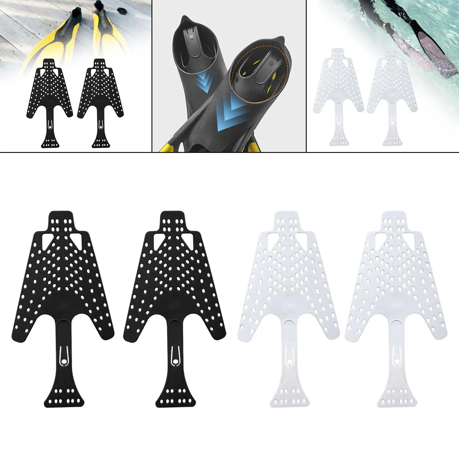 Flip Fin Diving Fins Shoes Support Insert for Fins Compact Wear Resistant Holder Shoes Stretcher for Women Men Hollow Design