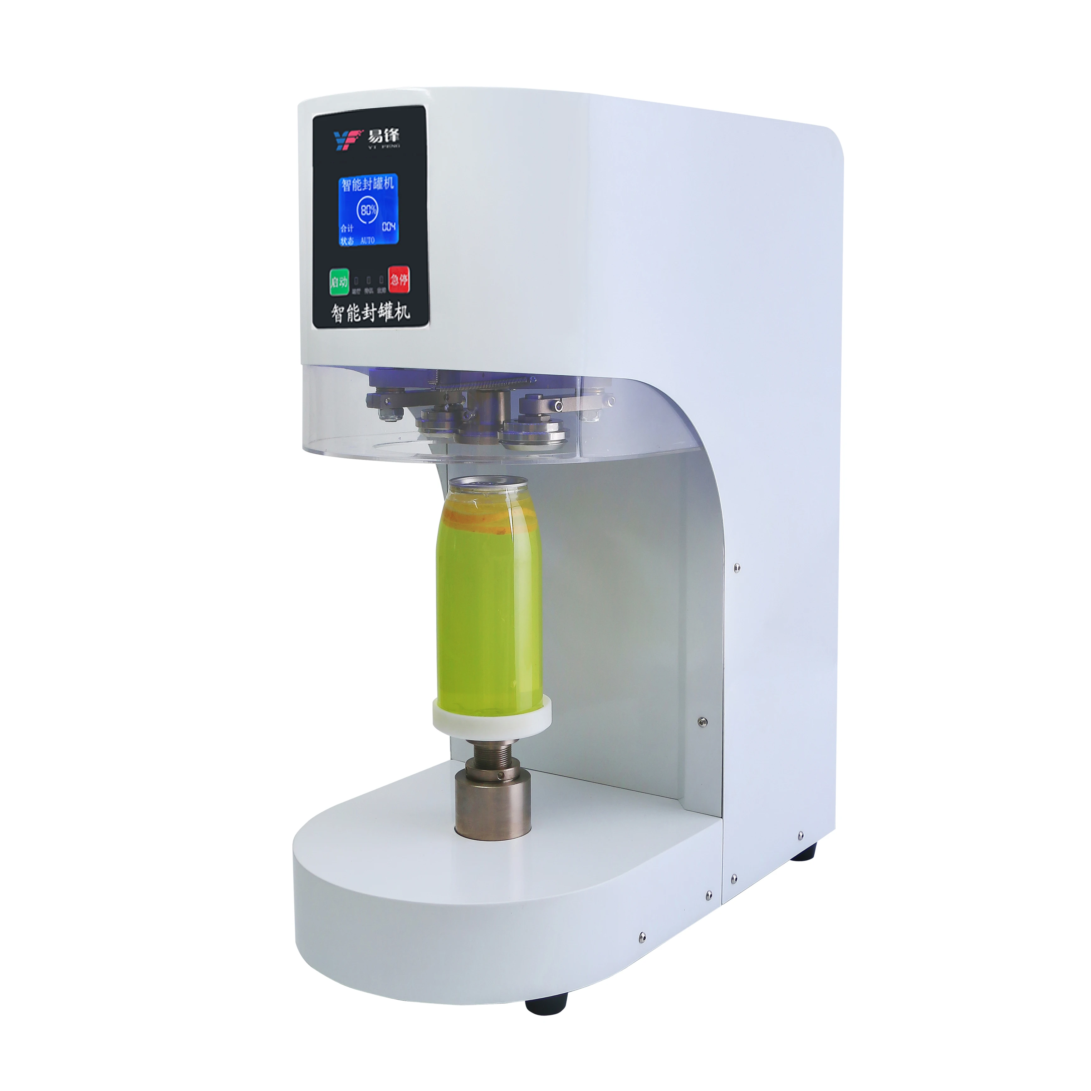 Source Plastic Can Manufacturers' Automatic Can Sealing Machine Blue Light Exposure Safe Efficient Easy To Use Plastic Bottles