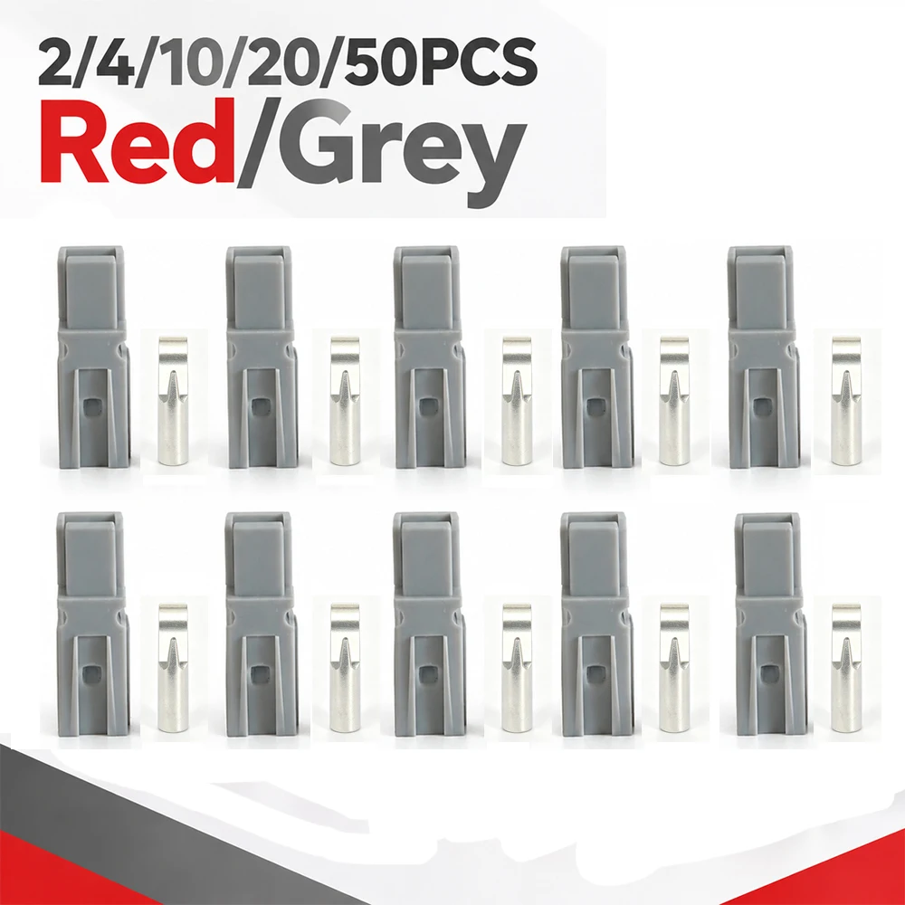 2/4/10/20/50PCS 30 Amp Power Pole Red Black Connectors Plugs Marine Power Connector with Silver Plated Red Copper Terminals