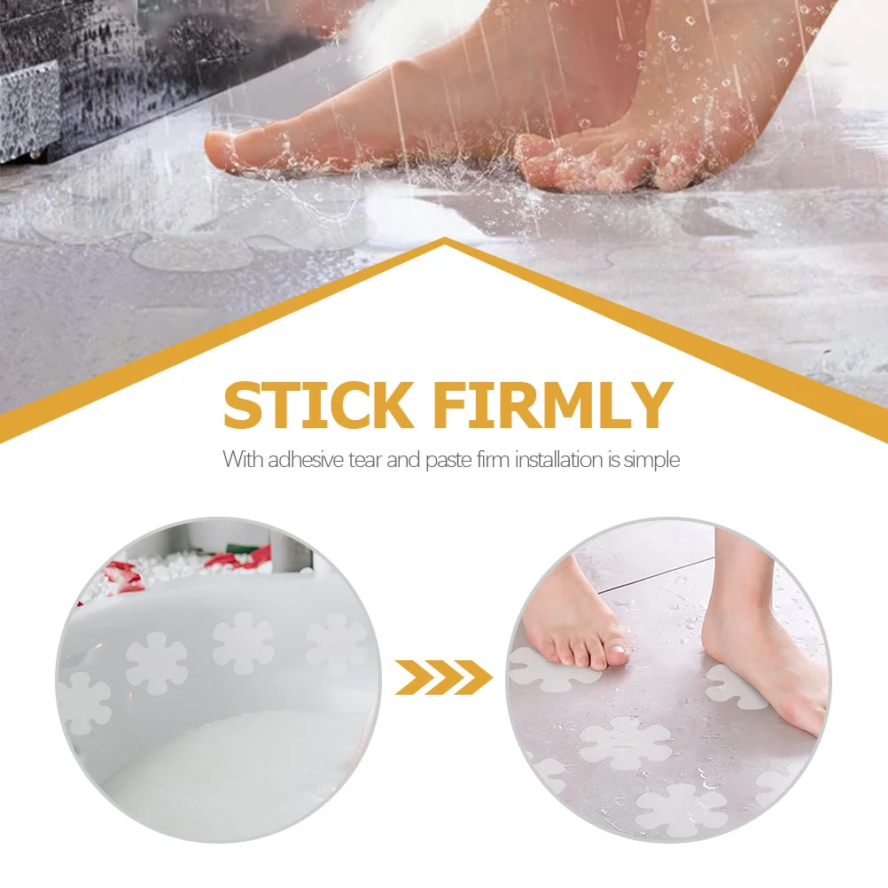 12 個の浴室滑り止めステッカー花柄防水粘着シャワー床デカール滑り止め浴槽ステッカー