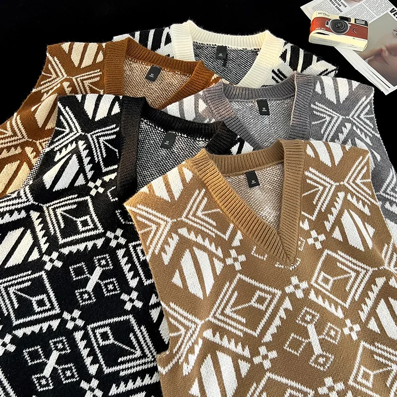 

Теплое свободное пальто с v-образным вырезом, верхняя одежда, нижняя одежда, базовый повседневный жилет, мужской модный жилет, легкая ветрозащитная куртка без рукавов