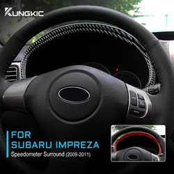 Real Soft Carbon Fiber For Subaru Impreza 2009 2010 2011 Car Speedometer Dashboard RHD LHD Sticker Interior Trim Accessories