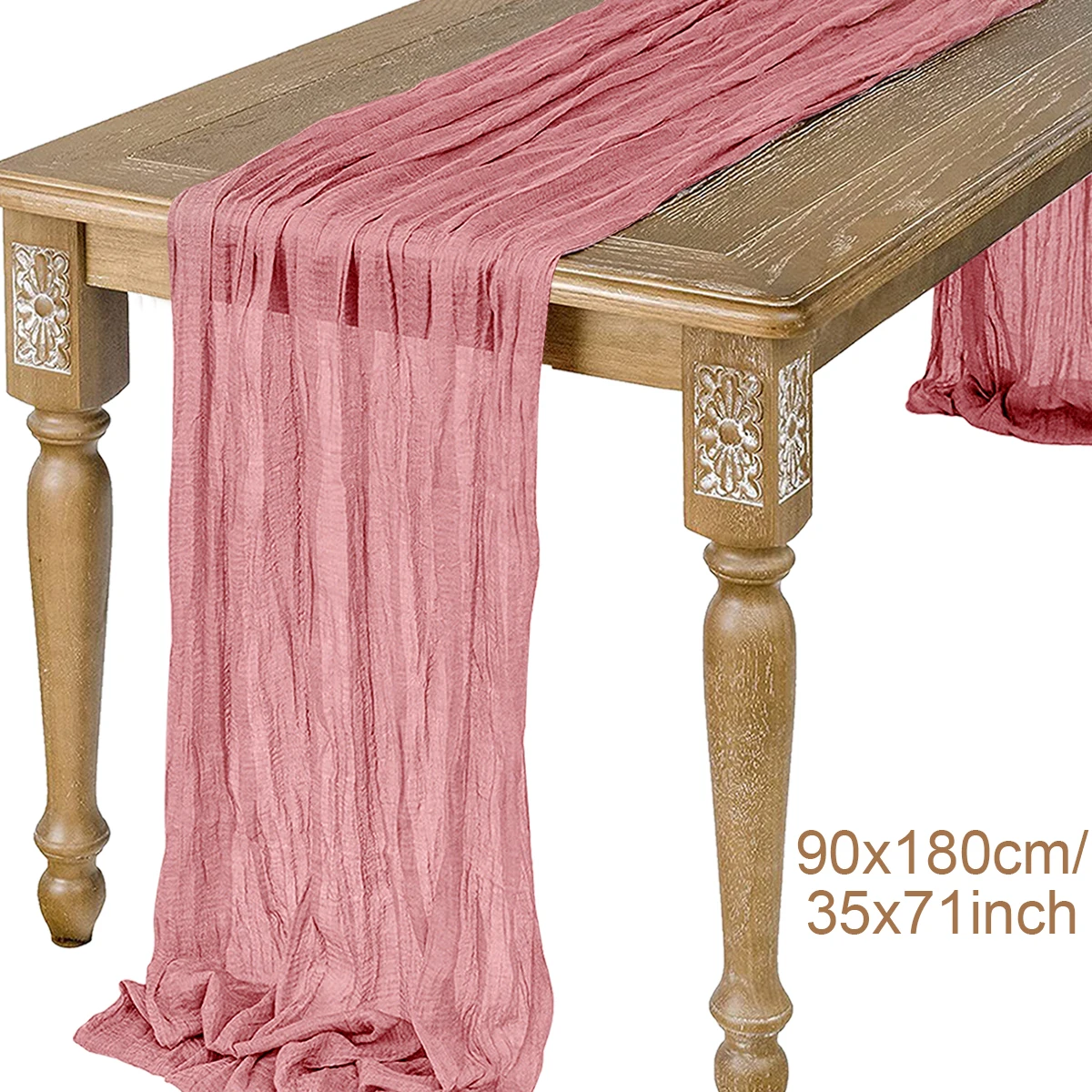Semi-Sheer Gauze Table Runner Sage Cheesecloth Table Setting Dining  Vintage Wedding Decoration Banquets Arches Retro Boho Decor