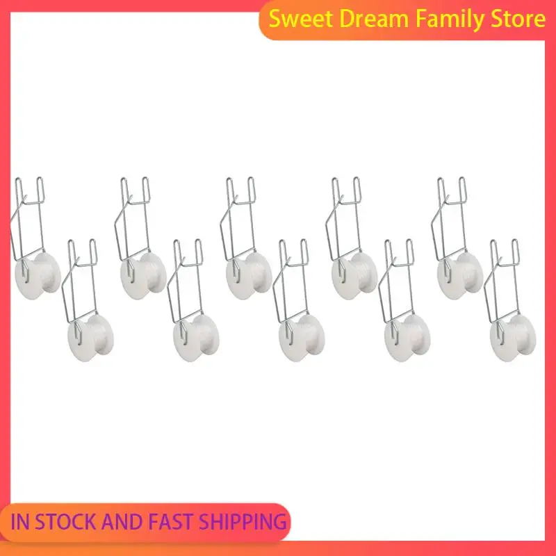 SDFC-Galvanized For Cucumber& Tomato Roller Hooks 10Pcs 15M PP Heat-Saving Space-Saving Twine Vine Crop Trellis Wire Hooks Twist