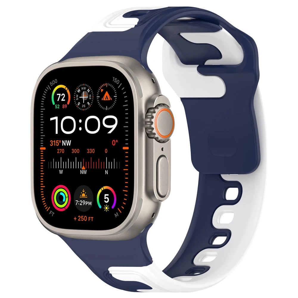 

Sport Strap For Apple Watch Band 45mm 44mm 42mm 40mm 49mm 41mm 44 mm Silicone bracelet correa iwatch series 7 5 9 6 8 ultra 2 SE