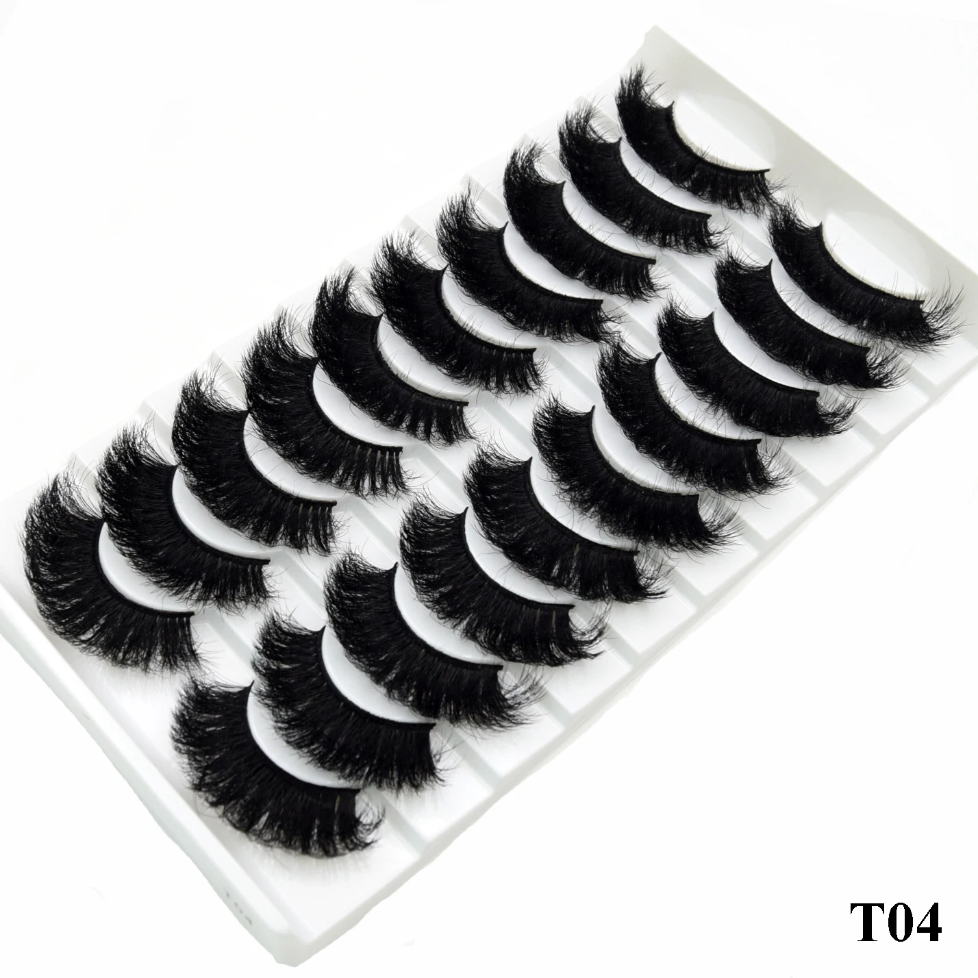 Visofree 5paris/10pairs Faux Mink Eyelashes Make Up False Cils Hand Made Fake Eyelashes Wholesale Thick Eyelashes Extension T04