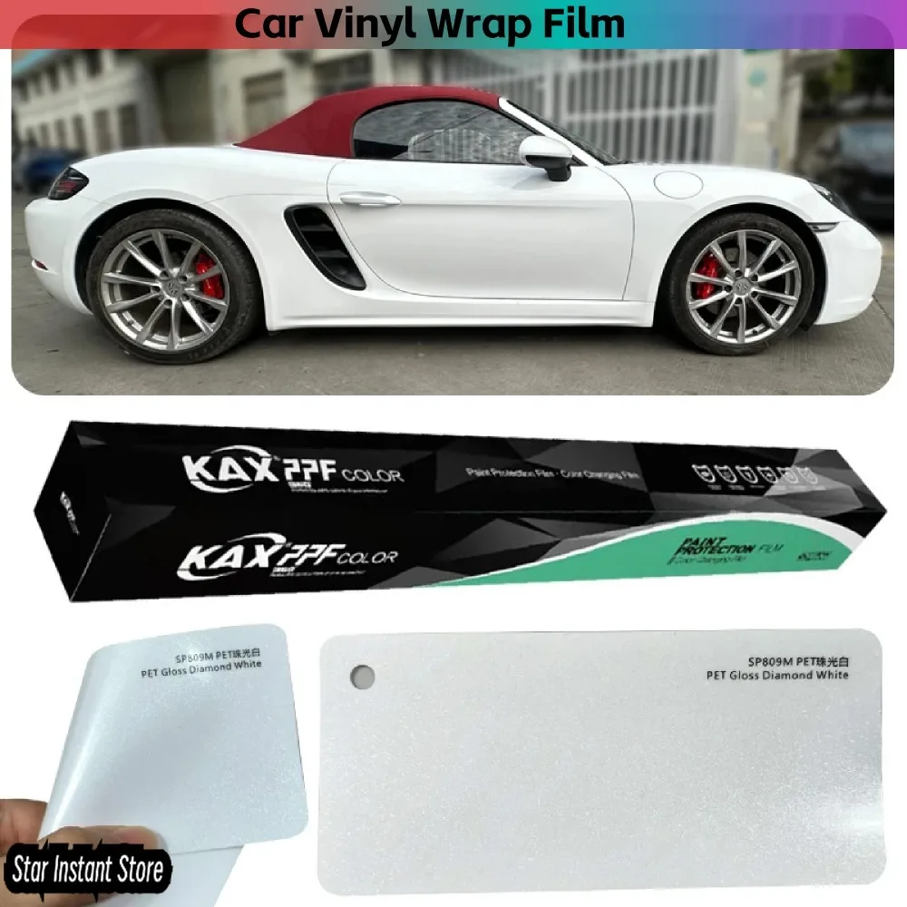 

ПЭТ перламутровый белый ПЭТ белый блеск металлический алмаз виниловая пленка авто наклейка наклейка лист пузырьков без воздуха