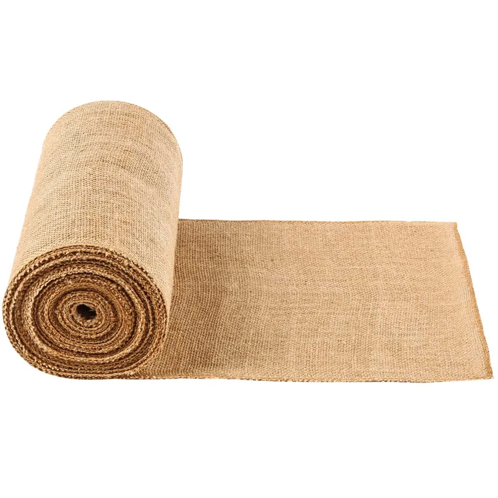 

Burlap Table Runner Dresser Table Cover for Farmhouse Jute Table Runner Fabric Wedding Party Fall Decorations Khaki