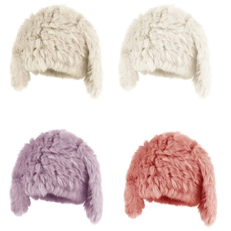 

Beautiful Rabbits Hat Multifunctional Female Hat Fashion Niches Versatiles Hat Dropshipping