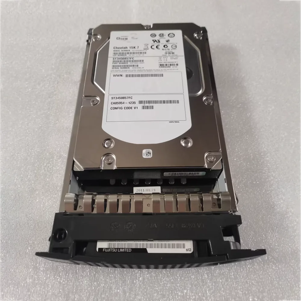 For Fujitsu 450GB 15K 3.5“ FC HDD Hard Drive DX410 DX440 CA06600-E465