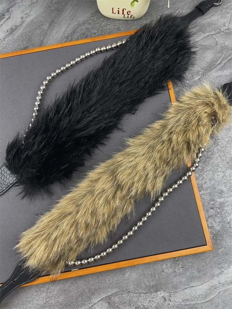 여성 패션 PU 가죽 인조 모피 코르셋 여성용 허리띠 코트 장식용 와이드 벨트 J1622