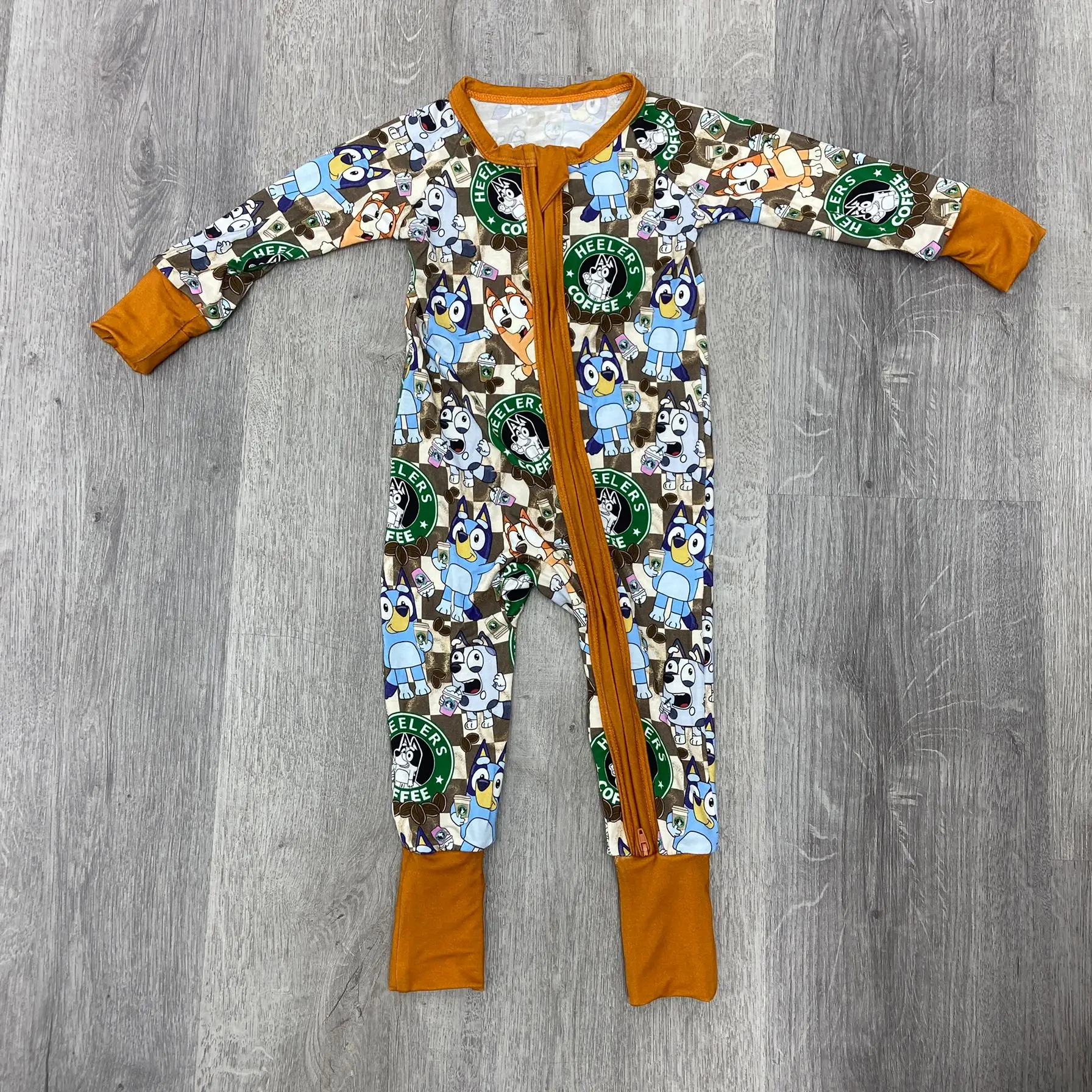 3-6M Ins Infant Boys Bodysuit Spring Autumn Zipper Bamboo Fiber Long Sleeve Baby Boys Romper Newborn Boys Jumpsuit