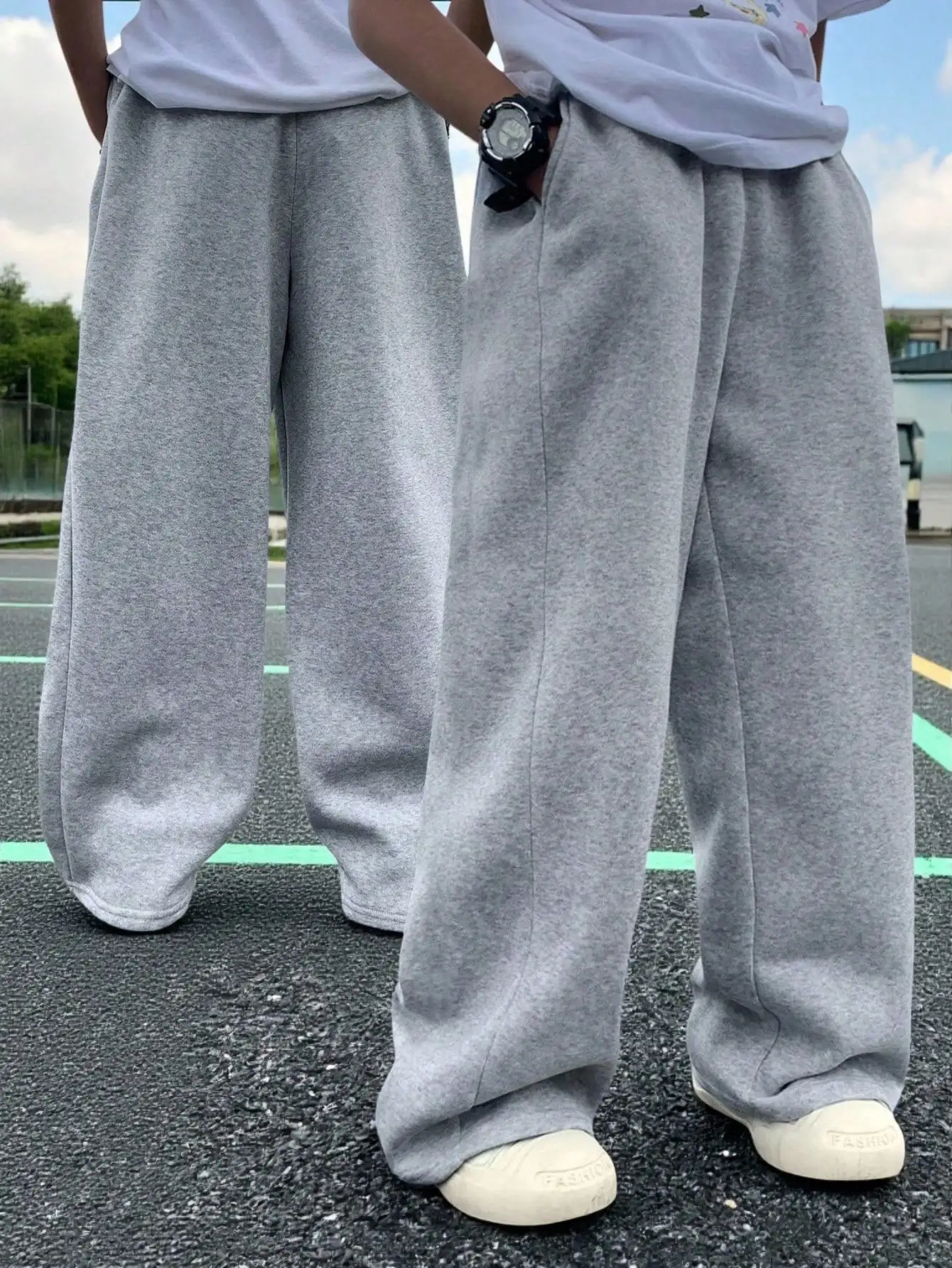 

Детские унисекс-спортивные брюки свободного кроя на флисовой подкладке для весны, осени и зимы