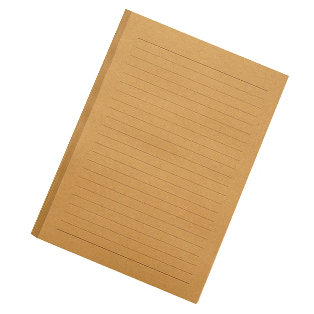 

100 Sheets Kraft Writing Paper A5 Size Deep Khaki Color Retro Stationery Supplies Letter Writing Tools Message Papers