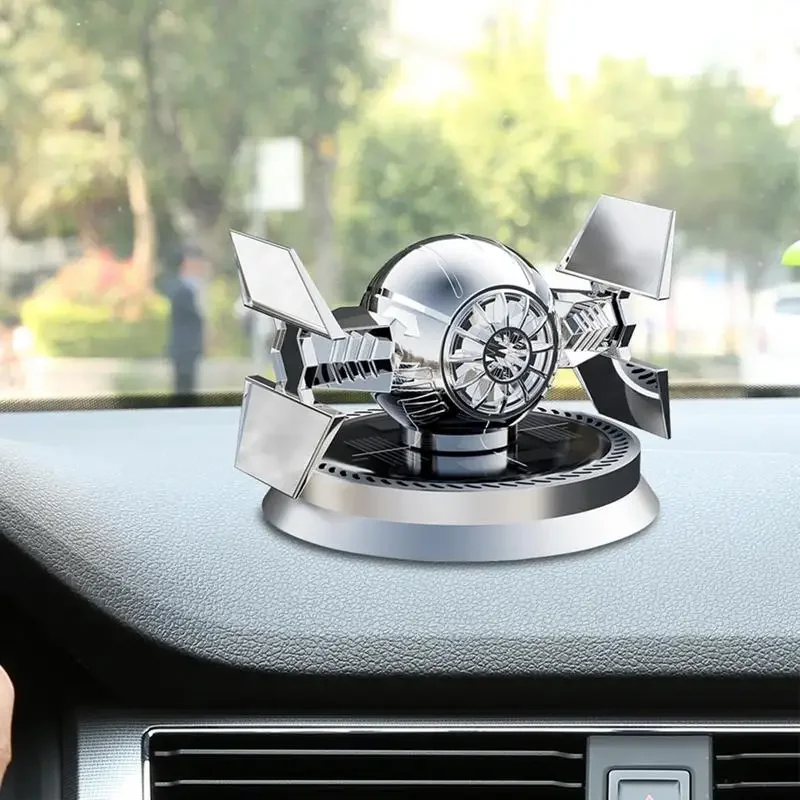 Solar Powered Rotating Car Air Freshener Decorative Fragrance Mecha Car Interior Accessories Car Solar Perfume Diffuser