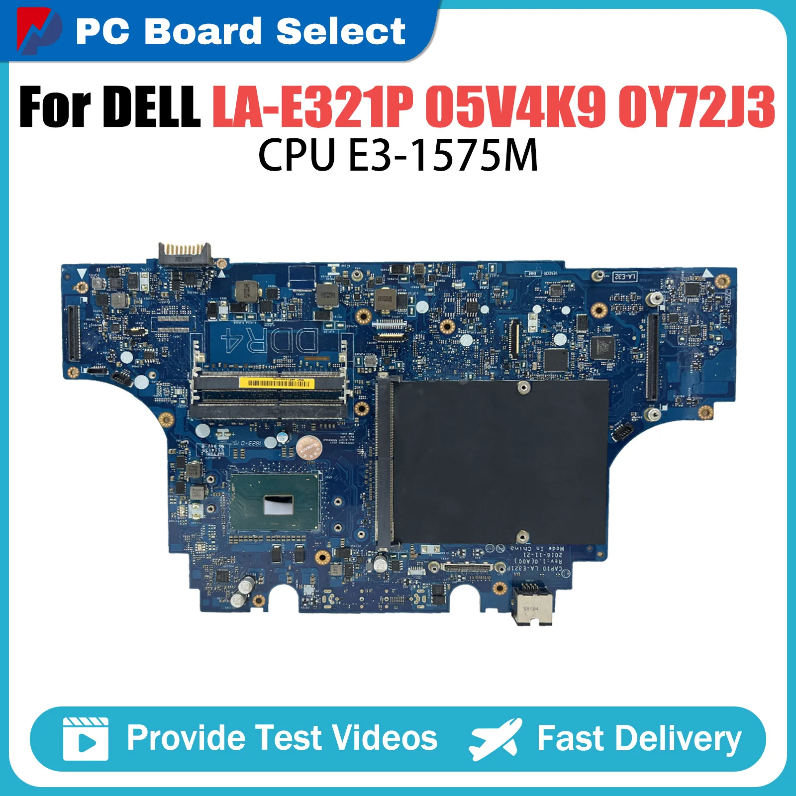 

LA-E321P Notebook Mainboard For Dell Precision 7720 00JRYP 0RFCWJ 05V4K9 0Y72J3 0P6KP6 Laptop Motherboard E3-1575M CPU