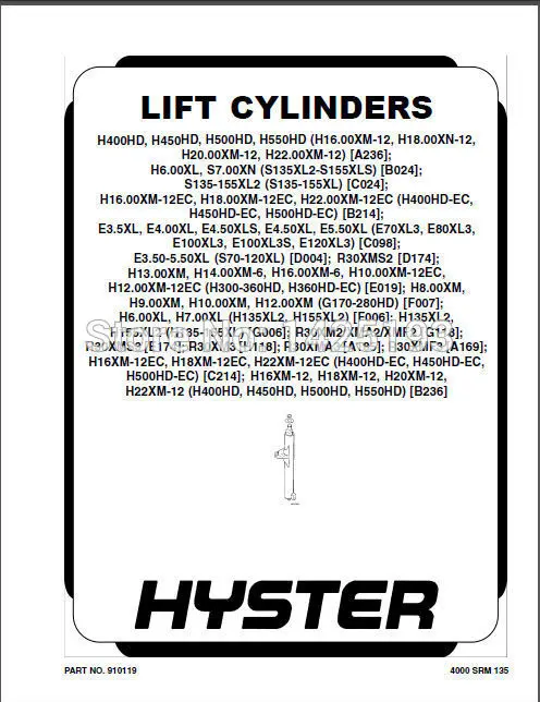 

Full New Hyster Repair Manuals 2020 Euro For All Models