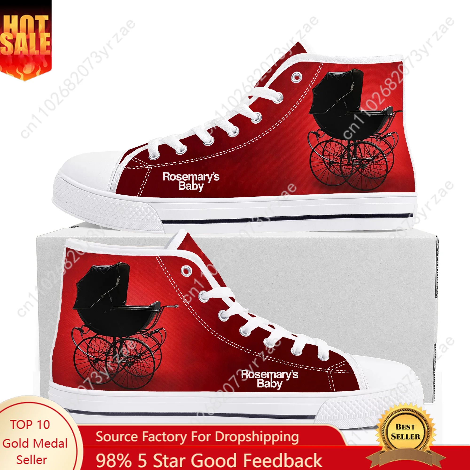 

Rosemary's Baby High Top High Quality Sneaker Mens Womens Teenager Canvas Sneaker Casual Personalized Patterns Shoe Custom Shoes