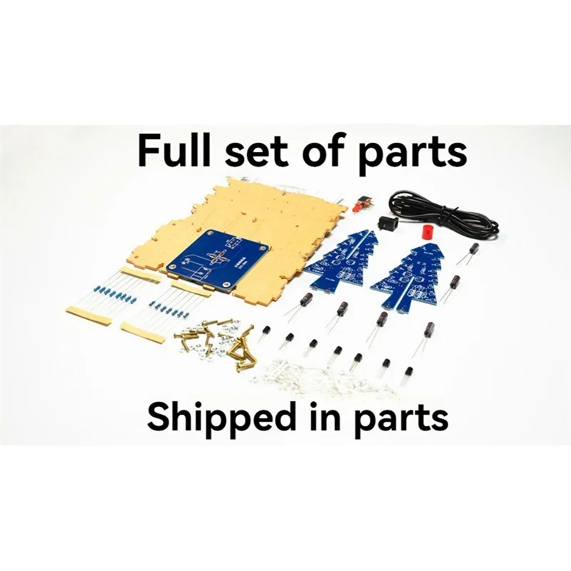 AM-DIY Kerstboomkits Kleurrijke RGB LED Kerstboom Elektronische Wetenschap Montageset voor kerstbomen DIY B
