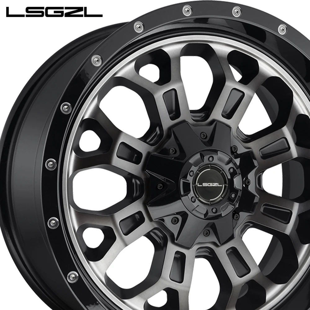 custom 15 16 17 18 20 21 22 24 inch beadlock off road wheel 5x120 5x130 6x139.7 for SUV wheel rims