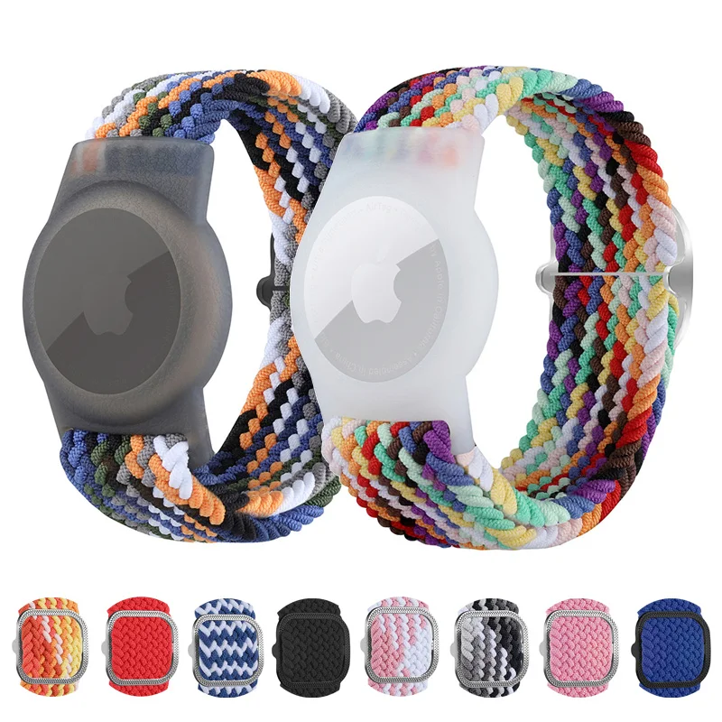 Airtag Bracelet For Kids Braided Solo Loop AirTag Band For Child Anti-lost Protection Case For Apple Airtags Location Tracker