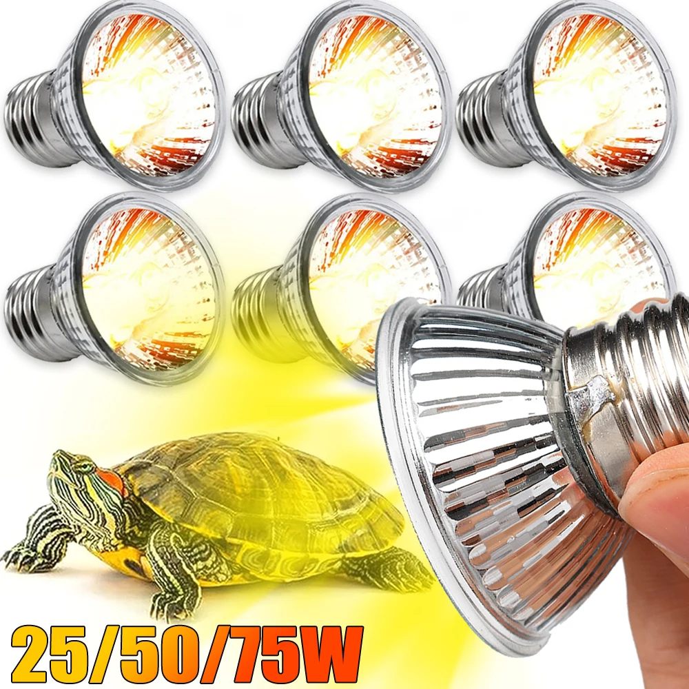 Habitat Lighting Turtle Lizard Basking Lamp UVA Pet Heat Lamp Bulb Amphibians Lizard Temperature Control Promoting Pet Growth