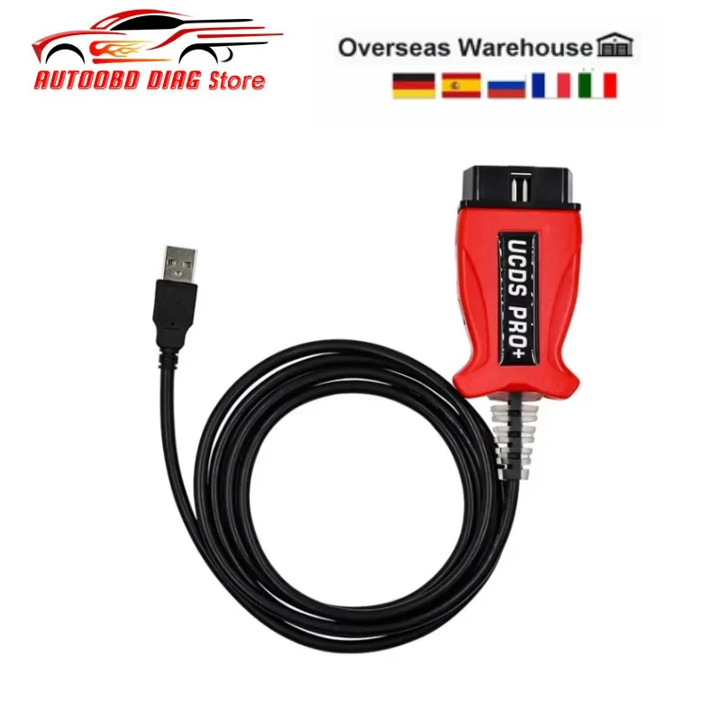 Newest V1.27.001 UCDS Pro For Ford With 35 Tokens Full Functions UCDS For Ford Cars OBD2 Scanner Diagnostic Cable Until 2017