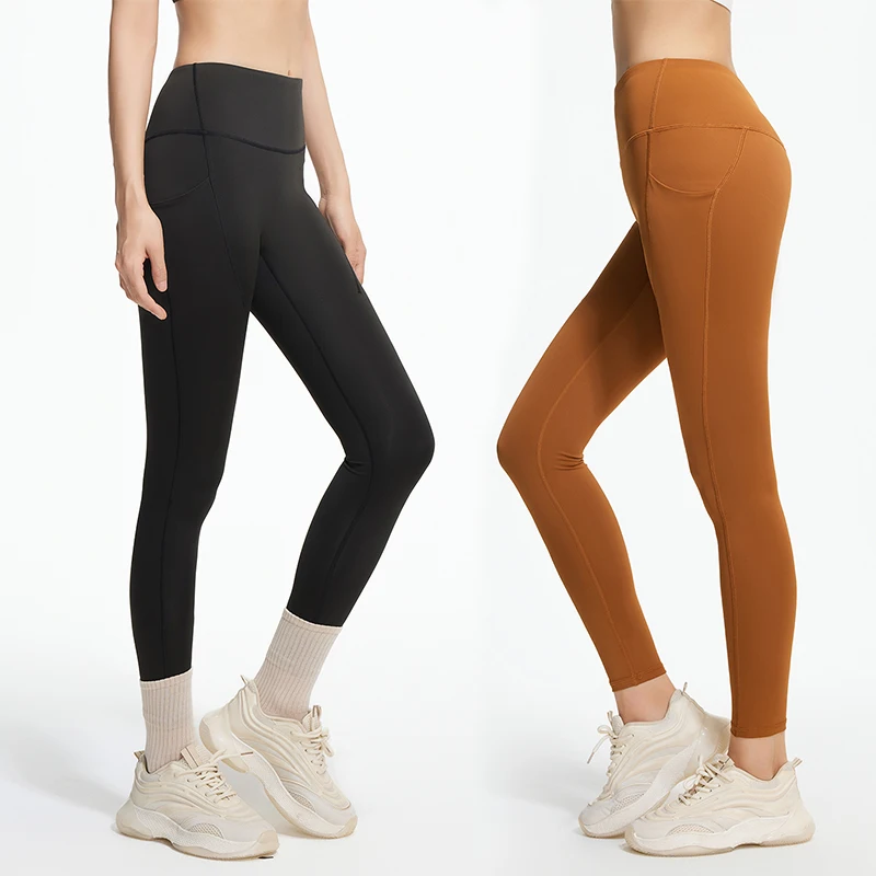 Tummy Control Leggings with Pockets-High Waisted Yoga Pants for Women 4-Way Stretch Workout Running High Elastic Non See-Through