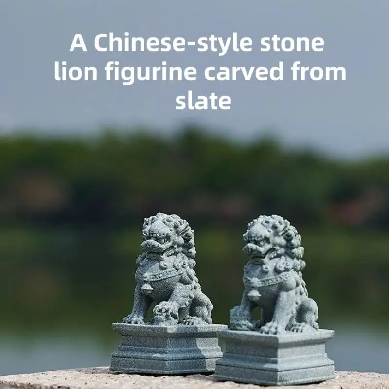 

Chinese stone lions, guarding homes and warding off evil spirits, Chinese feng shui decoration sculptures, home living rooms, ba