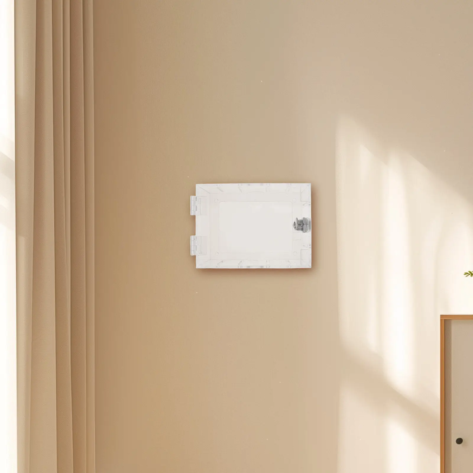 Thermostat Lock Box Cover Clear Acrylic Locking Guard Keys Wall Mounted Protection Case Indoor Outdoor 6x4.3 Thermostat
