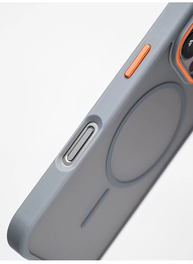 Luxuriöse Matte Durchsichtige Stoßfeste Magnetische Hülle für iPhone 18 17 16 Pro Max 15 14 13 12 für Magsafe Kabelloses Laden – Detail 5
