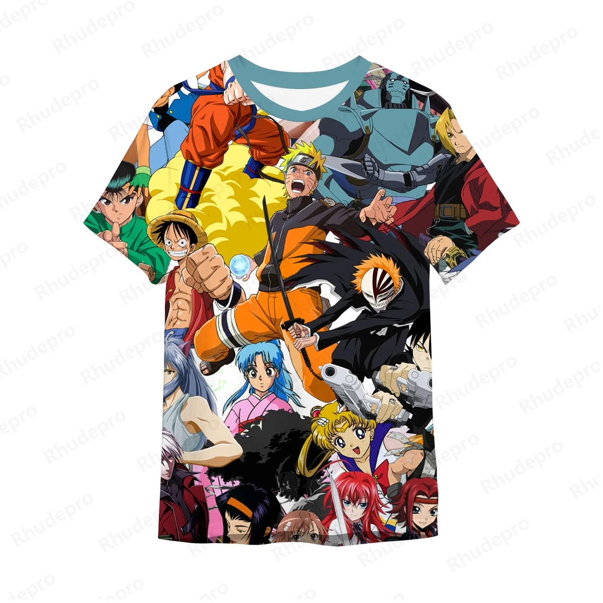 Camiseta Anime masculina Monkey D Luffy, Hip Hop, tendência extragrande para crianças, alta qualidade, Y2k, 5XL, moda, novo, 2024