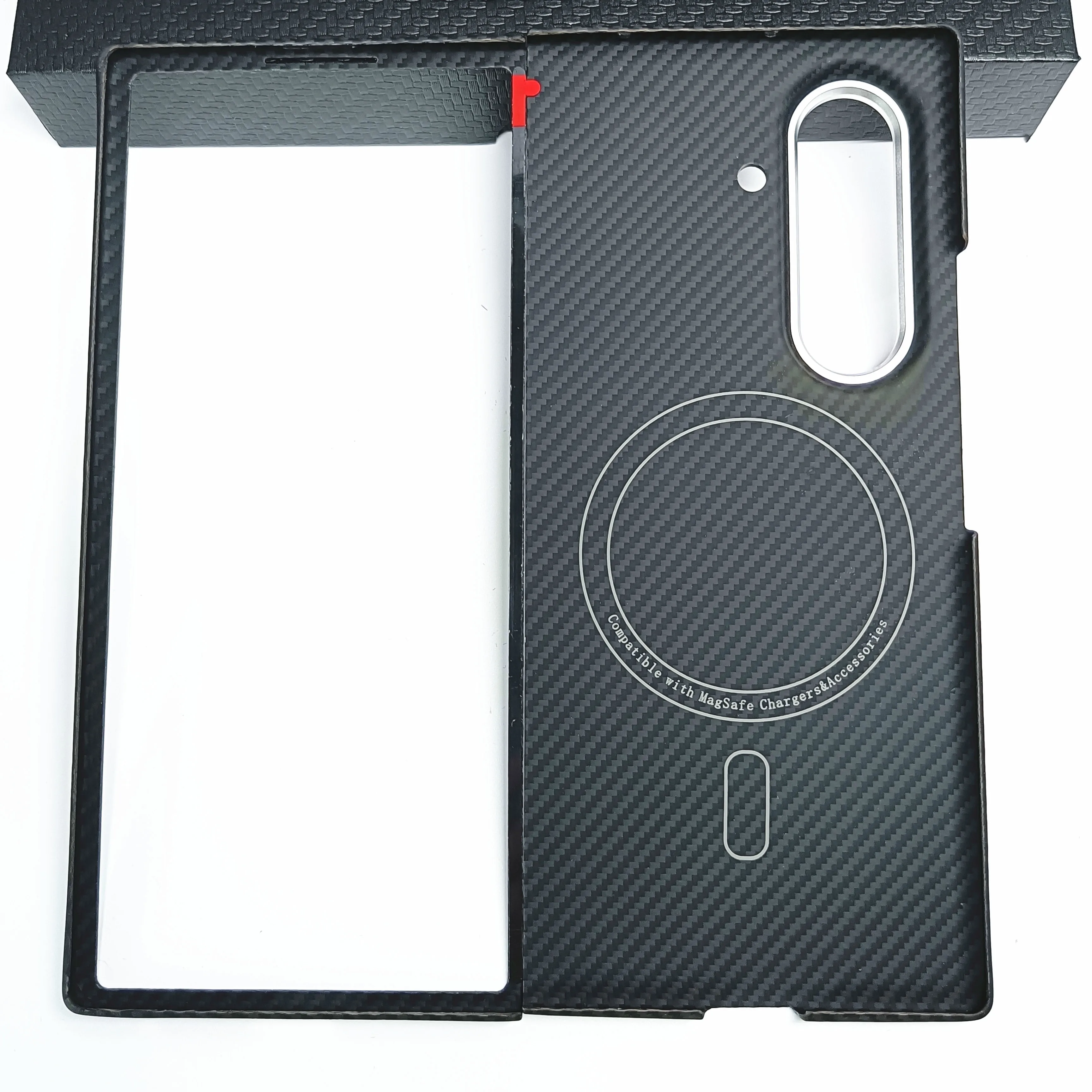 Oryginalne etui Magsafe z włókna węglowego 600D Aramid do Samsung Galaxy Z Fold 7 Fold7 ZFold7 Matowe, cienkie, magnetyczne, kuloodporne etui