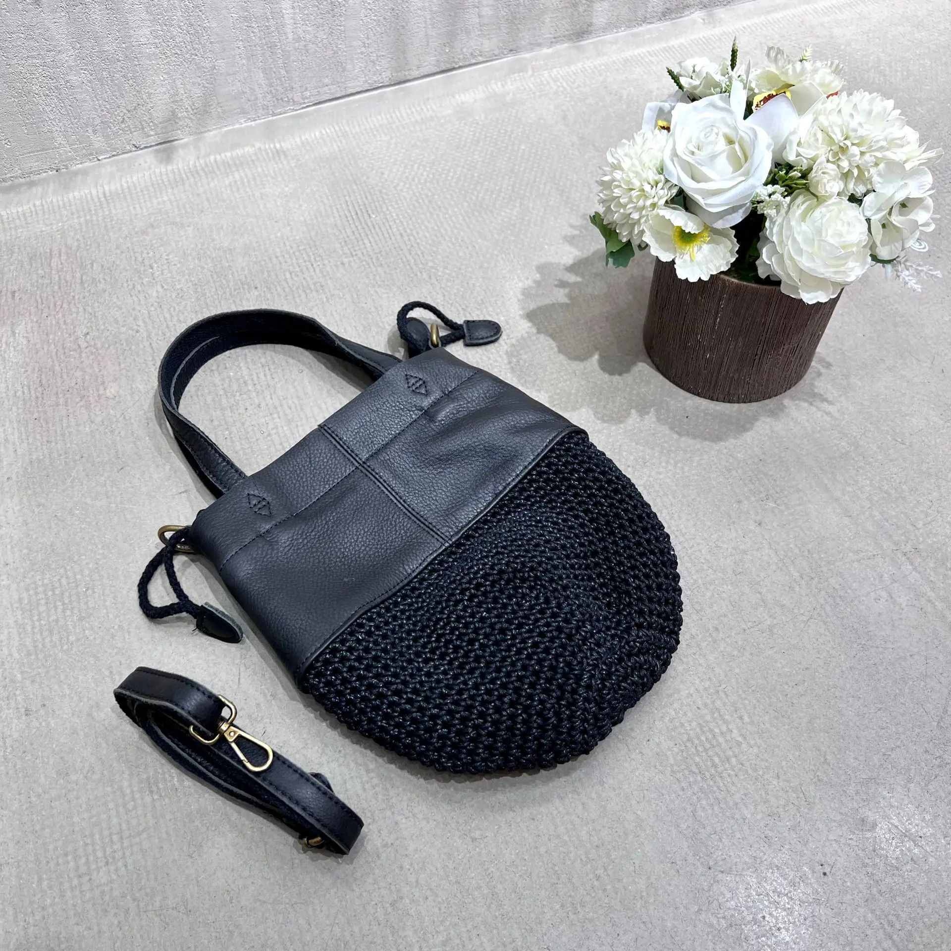 

Genuine leather women's bag, hand-woven bag, top-grain cowhide shoulder bag, crossbody bag, handbag, small bag