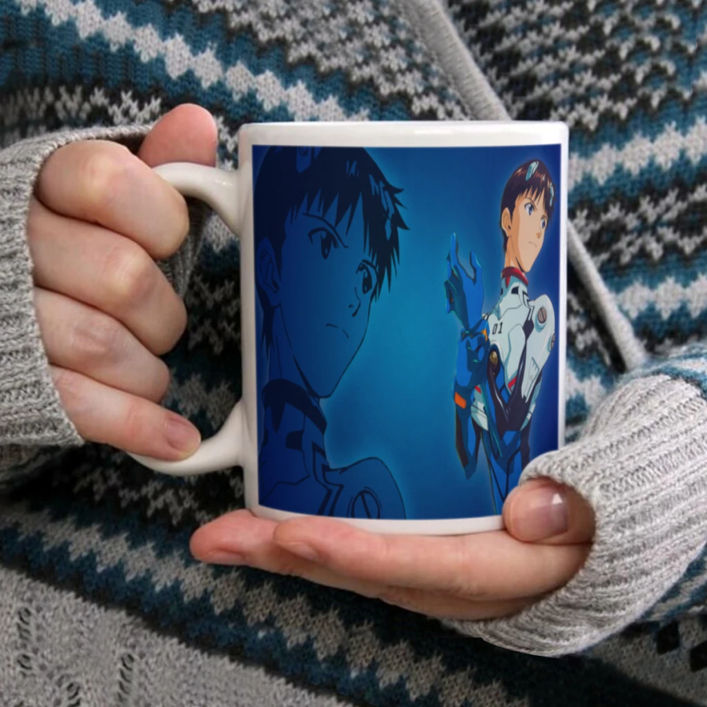 G-Genesis E-Evangelion Eva Ceramic Cup Coffee Oatmeal Breakfast Cup Creative Personality Mug