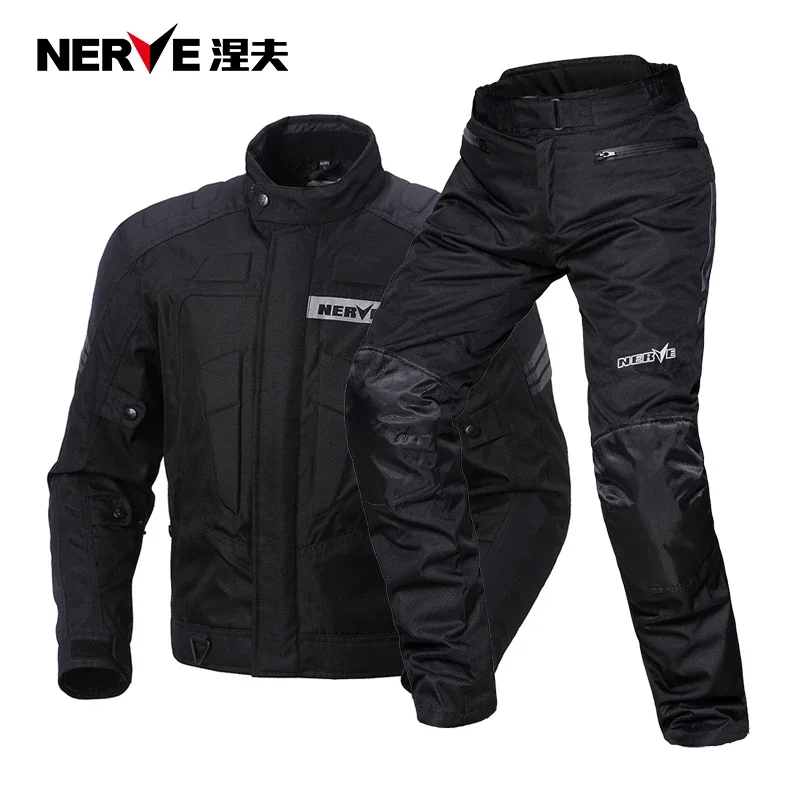 

Nerve Motorcycle Jacket for Man Four Seasons Waterproof Fall Prevention Keep Warm Breathable Polyester Motorcycle Riding Jacket