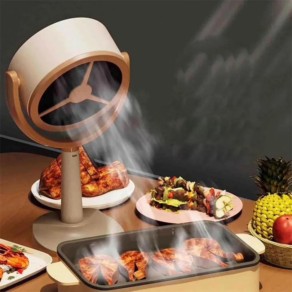 Okap biurkowy do kuchni z ładowaniem USB Osłona wentylatora wyciągowego Regulowane pochłaniające ssanie Dmuchawa olejowa do grillowania w pomieszczeniach