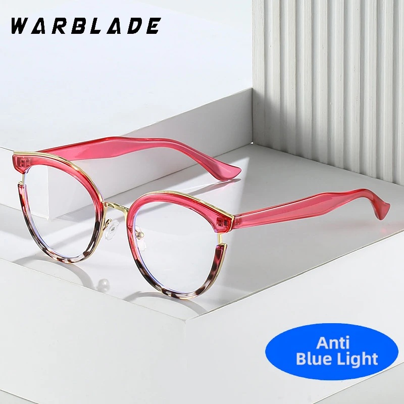 

New TR90 Woman Semi-Transparent Optical Eyeglasses Fashion Frame Spectacles For Women Oval Anti Blue Light Eyewear Glasses Frame