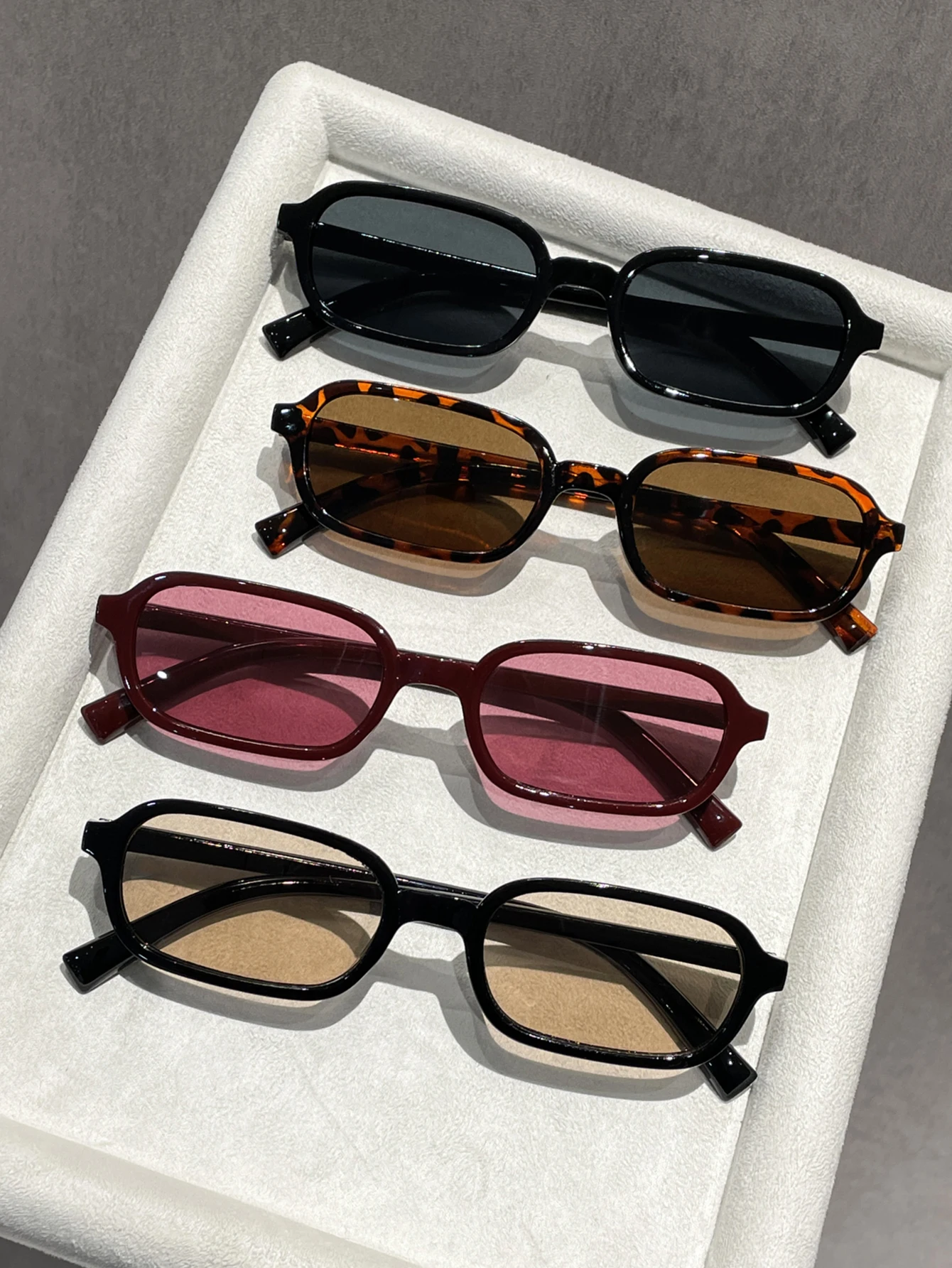 4PCS Oval Frame Fashion Glasses Unisex Suitable for Daily Wear Photography Ideal Gift Choice