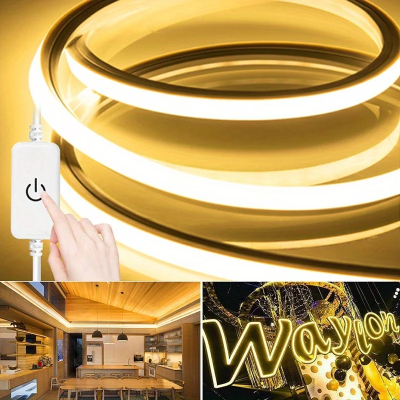 Touch White/Warm LED Neon Strip Lights, 5V  High Brightness Lights,Flexible Lights for Stairs, Bedroom, Kitchen, TV Backlighting