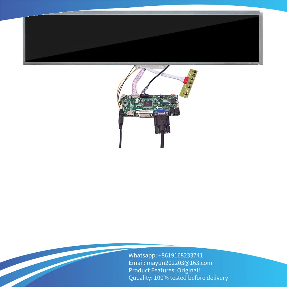 DV190FBM-NB0 19Inch 1920*360 Ultra Wide Stretched Bar Advertising Display Shelf Edge Arcade Cabinet LCD Display With Drive Board