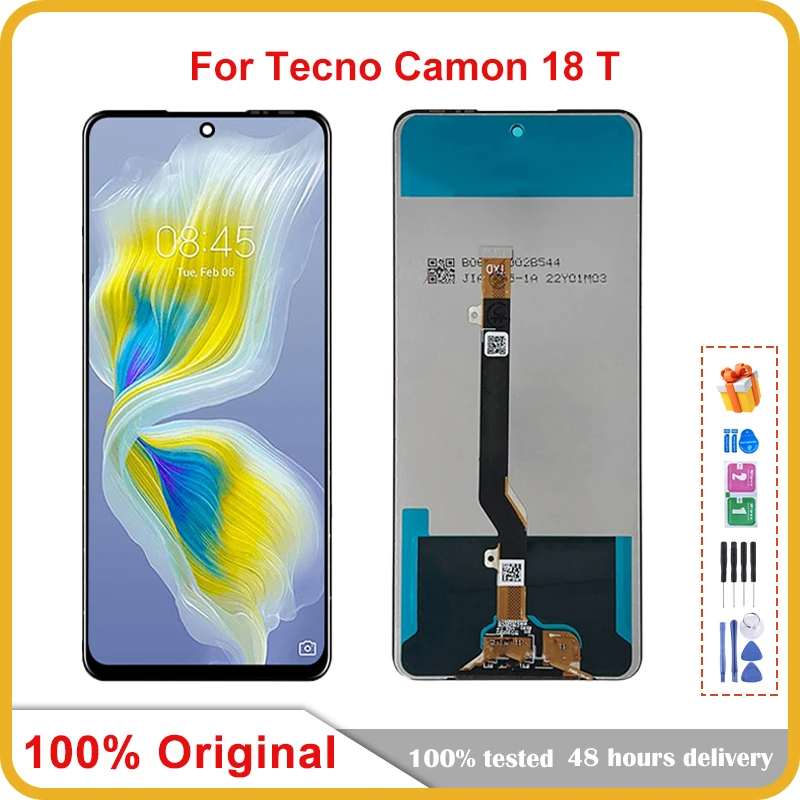 

6.8" Original New For Tecno Camon 18T LCD Display Touch Screen Digitizer Assembly For Camon18T LCD Repair Replacement Parts