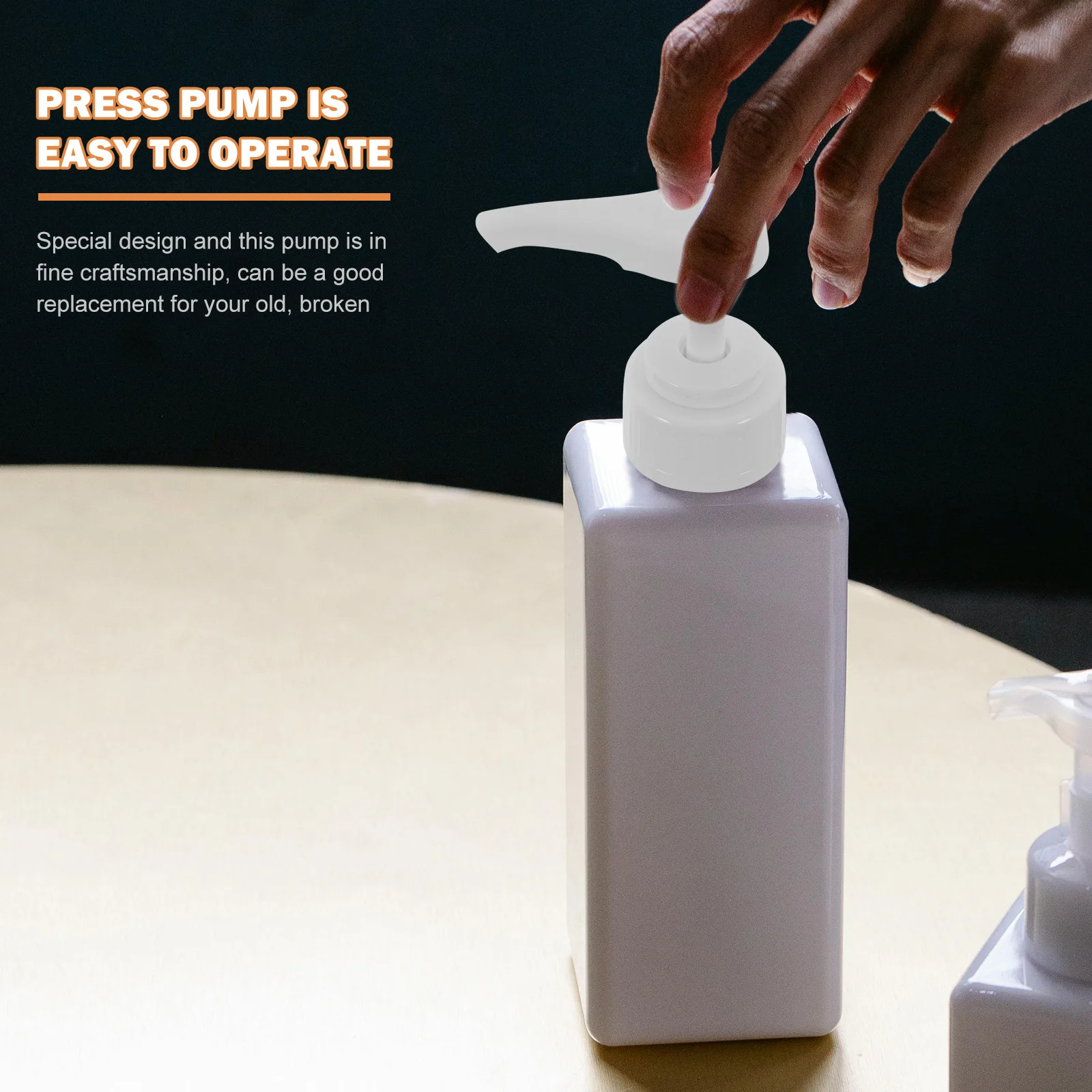 

2Pcs Press Head Dispenser Pump Multi Purpose for Shampoo Lotion Soap Bottle Refillable Strong Material Fine Craftsmanship