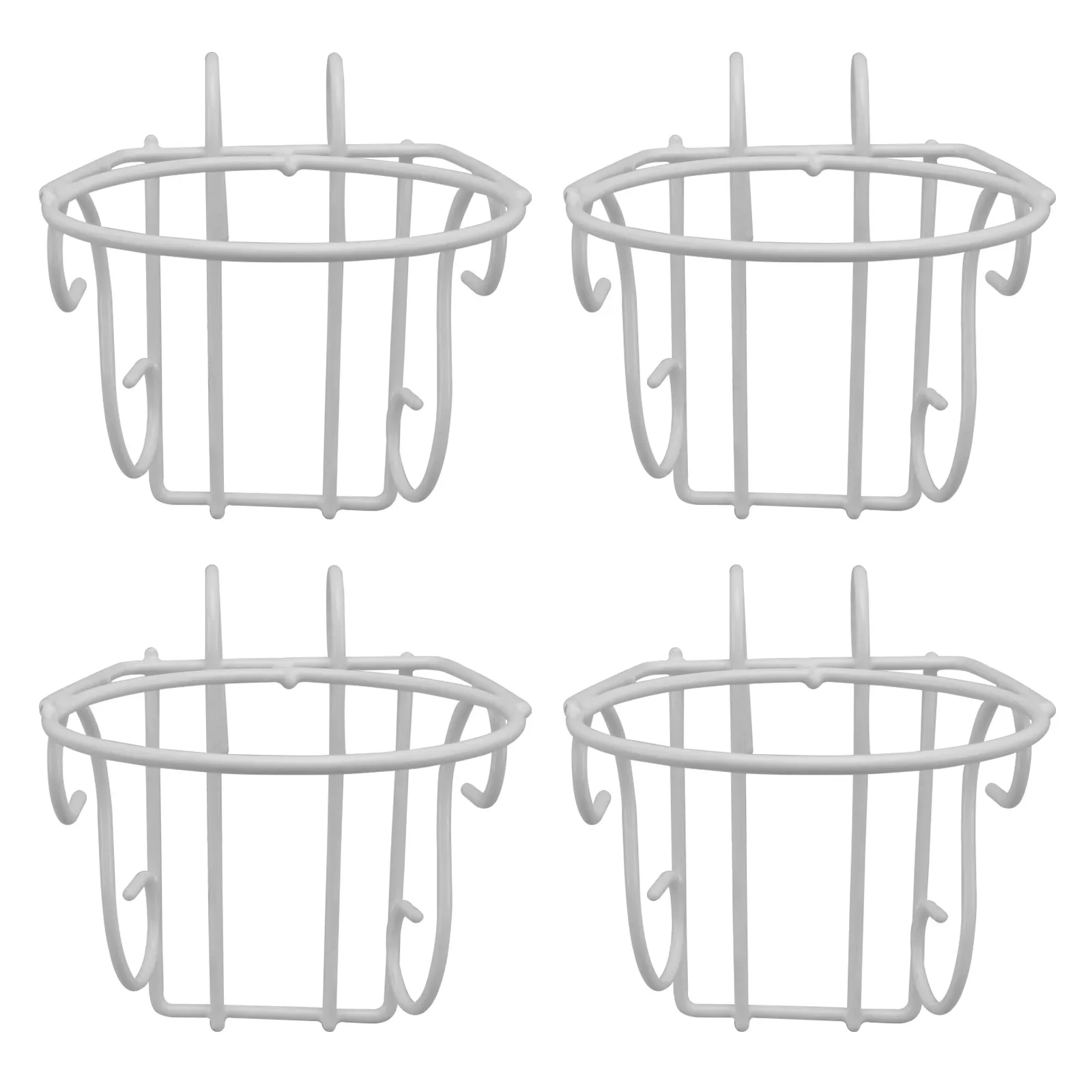 

4pcs White Iron Orchid Pot Hanging Stand Sturdy Flowerpot Hanging Holder Flowerpot Rack for Garden Yard Decor Plant Holder