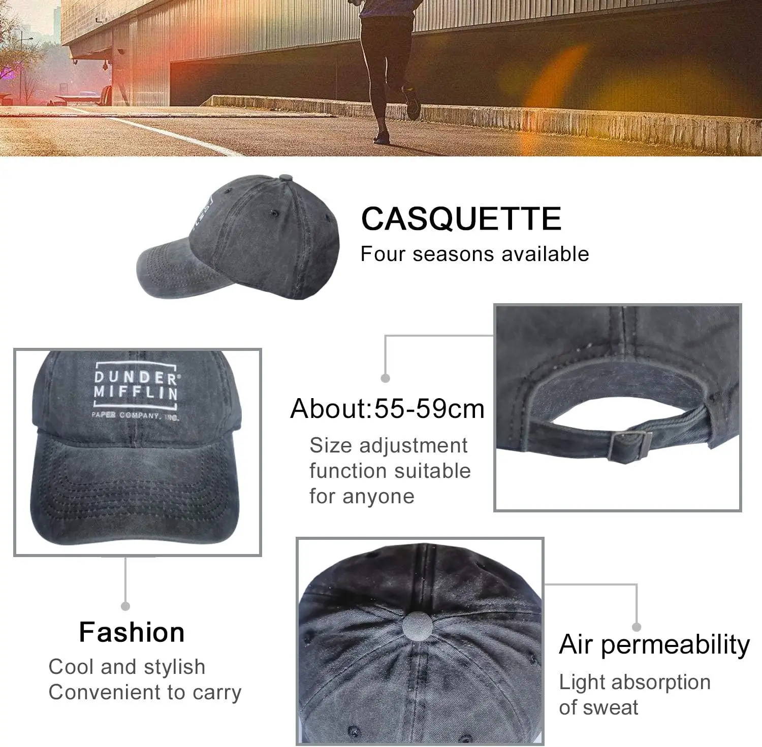 Lustige Klapp fisch Unisex Erwachsenen Herren Baseball Cap Denim Hüte für Frauen Männer verstellbare leichte Trucker Hut eine Größe