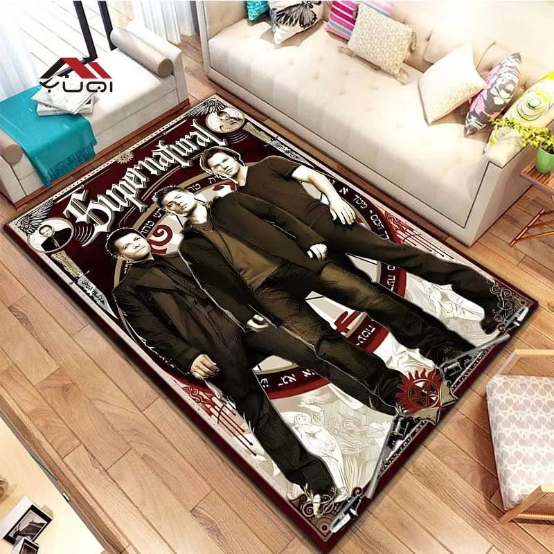 Supernatural Pattern Living Room Area Carpet Bathroom Mat Creative Doormat Kids' Game Bedroom Mat Outdoor Rug Bedroom Decor