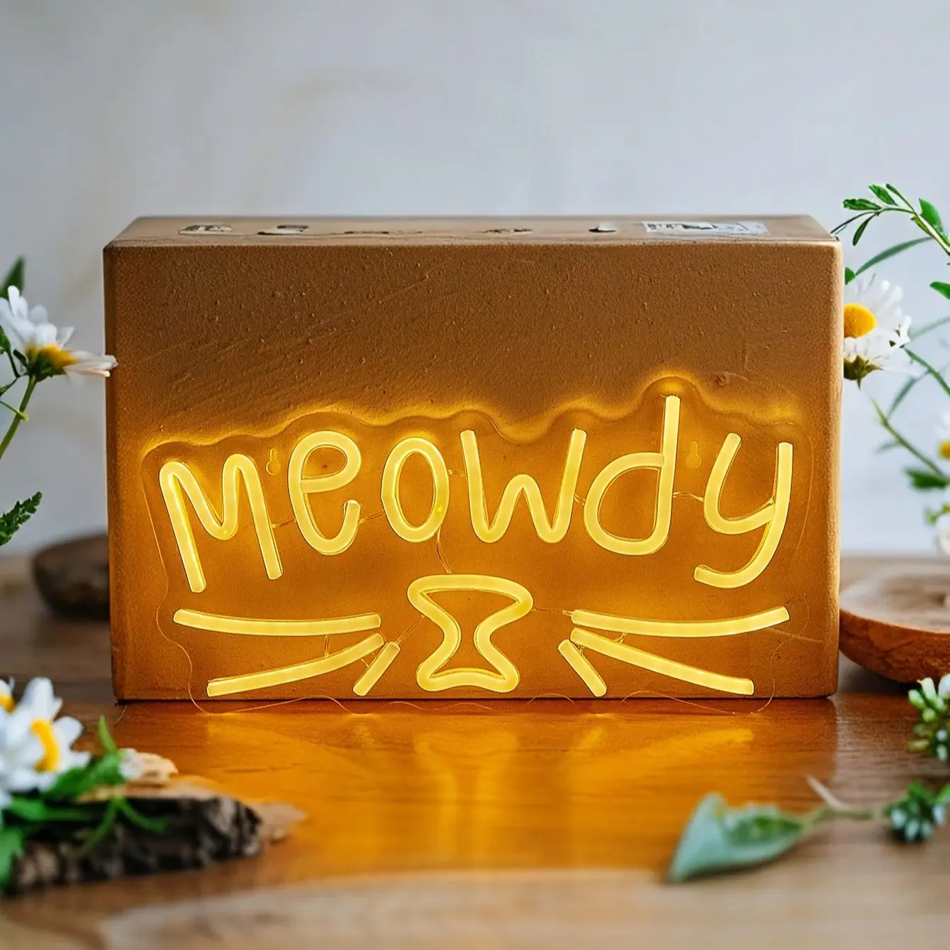 

Chi-buy светодиодный неоновый Meowdy с питанием от USB, неоновые вывески, декоративные лампы, знаки, подарок на день рождения, настенное искусство для спальни, комнаты, бара, магазина