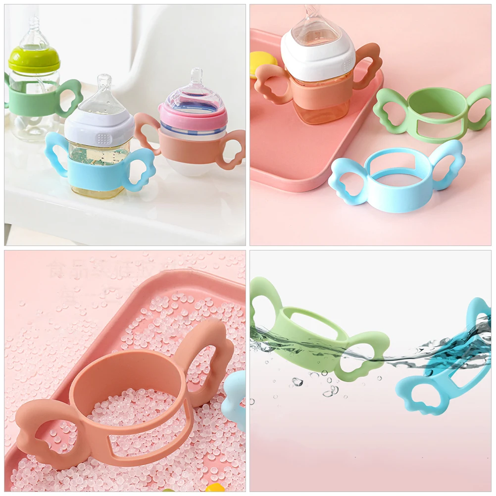

4 шт., детские ручки для бутылочек, аксессуары для молока, ручки для бутылочек, универсальные съемные