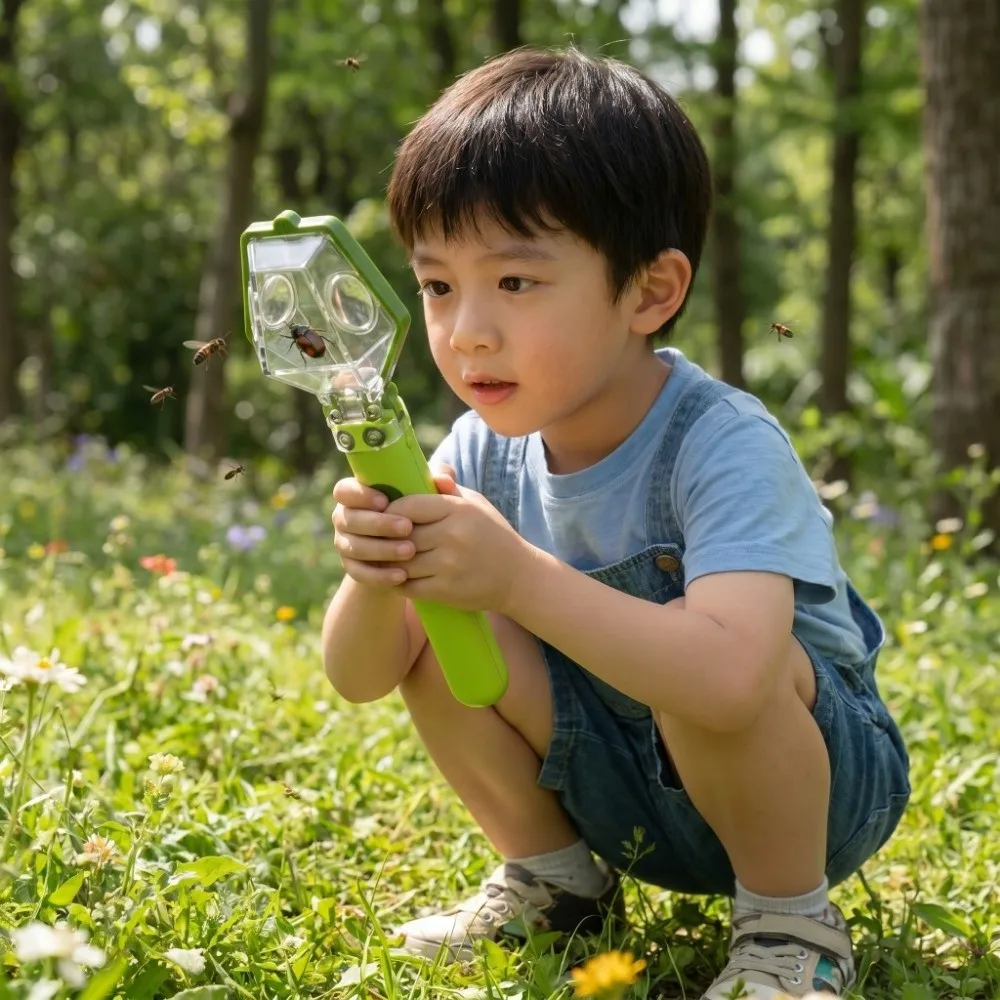 Multifunctional Portable Insect Catcher Push Type Transparent Observer Box Bug Catcher Safe Release Mechanism